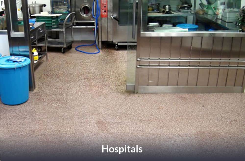 JetRock epoxy flooring applied to a hospital floor